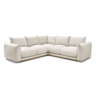 Canapé d'angle fixe 4 places en tissu, ERNEST BOBOCHIC
