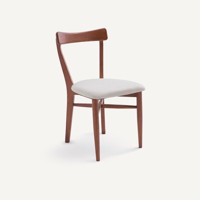 Lot de 2 chaises en chêne et coton/lin, Bree AM.PM