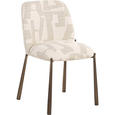 Chaise design  graffic pieds bronze brossé élégance salle à manger RECOLLECTION