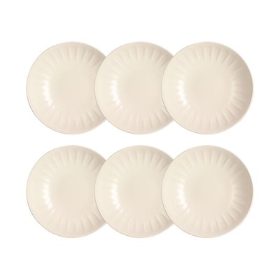 Lot de 6 assiettes creuses en faïence 22cm, BISTROT NOVASTYL
