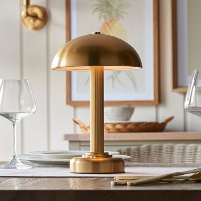 Branford Rechargeable Table Lamp in Warm Brass SO'HOME