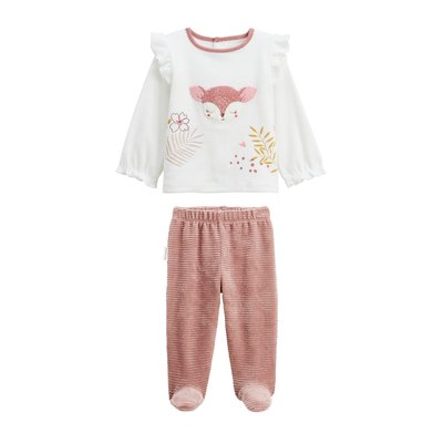 Ensemble bébé sweat et pantalon en velours Oona PETIT BEGUIN
