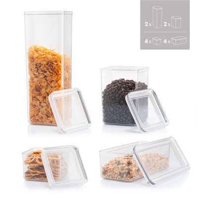 Bodum Noir CANTEEN Set de 12 bocaux de conservation BODUM
