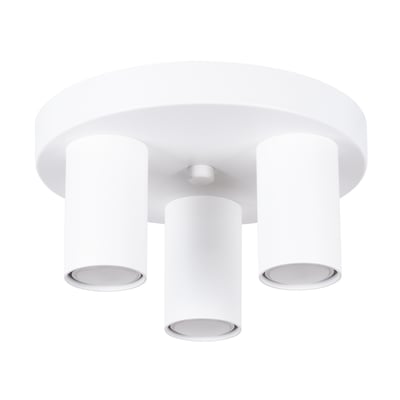 Plafonnier Acier Blanc GU10 3 Lagos EDEN