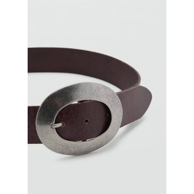 Ceinture cuir boucle ronde MANGO