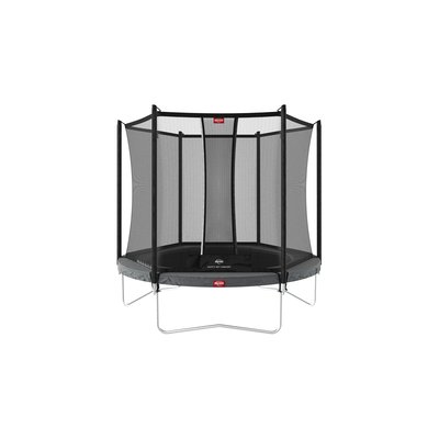 Trampoline rond sur pied Favorit Regular gris 200 cm avec filet de sécurité BERG TOYS