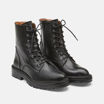 Stivaletti con lacci in pelle LA REDOUTE COLLECTIONS