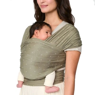 Écharpe de portage Aura en tissu tricoté Olive diamonds ERGOBABY