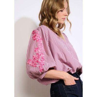Chemise vichy brodée LOLALIZA