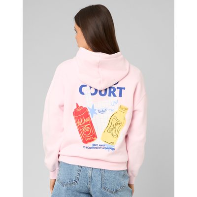 Sweat à capuche imprimé devant / dos BZB