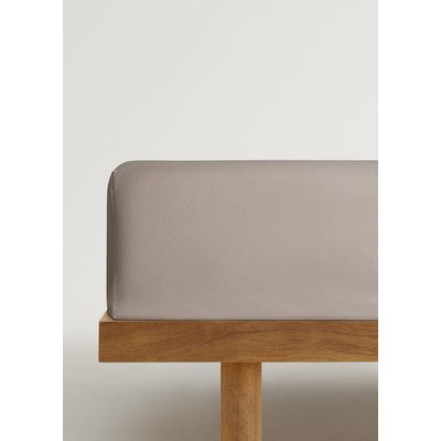 Drap-housse percale de coton 500 fils lit 180 cm MANGO HOME