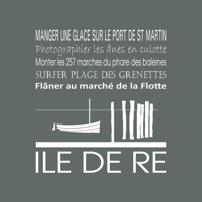 Tableau Mural Île De Ré ILLUSTRATION CEANOTHE