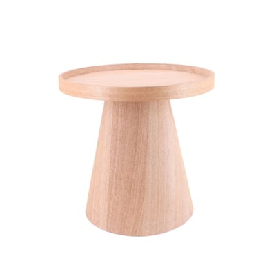 Bout de canapé conique placage frêne naturel 38cm ORNAMI