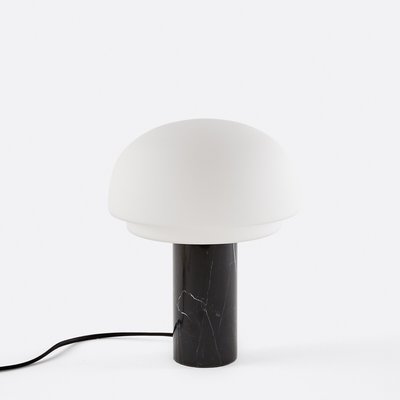 Lampe à poser opaline et marbre H27,5, Agathilda LA REDOUTE INTERIEURS