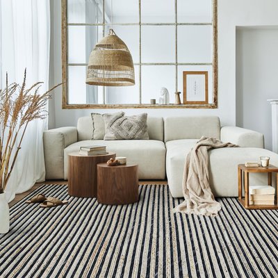 Tapis en laine, jute et coton tresse THE DECO FACTORY
