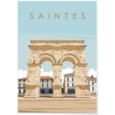 Affiche ville Saintes L'AFFICHERIE