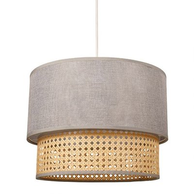 Suspension Gigogne Ronde Cannage Tissu  D35 DECORATIE