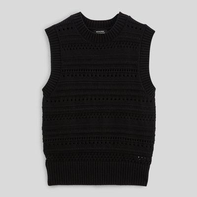 Pull sans manches ajouré en coton MONOPRIX