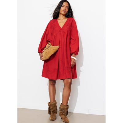 Robe courte brodée PROMOD