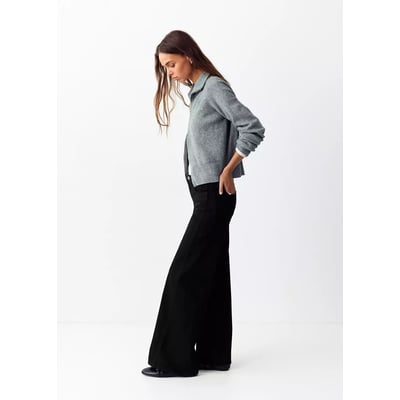Jean flare délavage noir MANGO TEEN