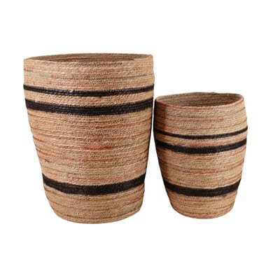 Lot de 2 paniers hauts en fibres naturelles ORNAMI