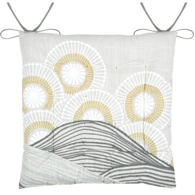 Lot de 4 galettes de chaise réversible coton YUKI DECORATIE