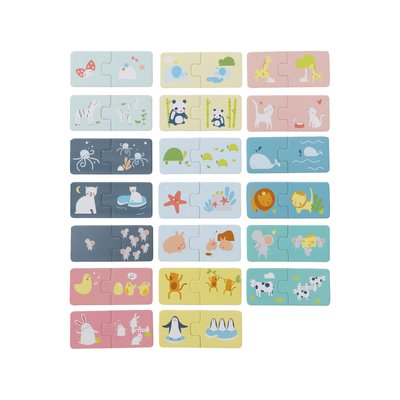 Puzzle d'association duo - Les familles d'animaux VERTBAUDET