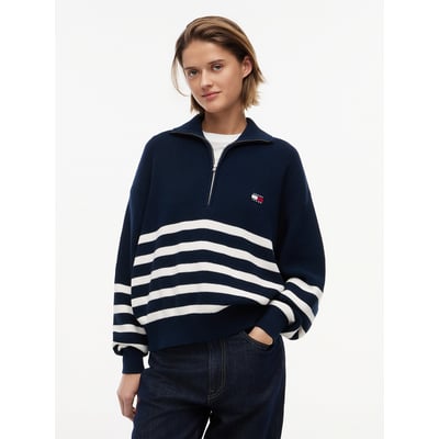 Pull à rayures col zippé TOMMY JEANS