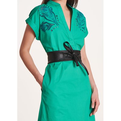Ceinture en cuir de chèvre à nouer LA FEE MARABOUTEE