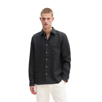 Chemise à col Kent regular en pur lin MARC O'POLO