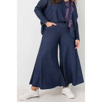 Pantalon style jupe culotte en maille effet jeans JEAN-MARC PHILIPPE