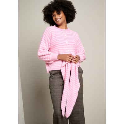 Cardigan rayé avec écharpe LOLALIZA