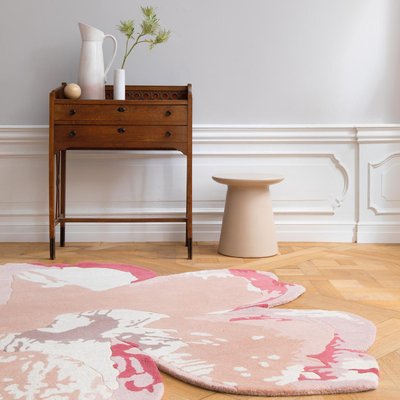 Tapis salon et chambre fait à la main en laine motif floral MAGNOLIA UN AMOUR DE TAPIS