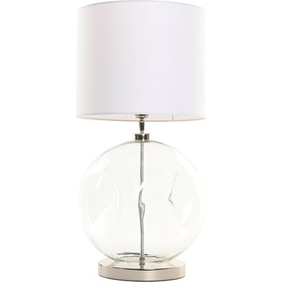 Lampe à poser verre coton style organique moderne transparent RECOLLECTION