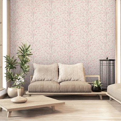Papier peint imprimé fleur de cerisier HOME MAISON