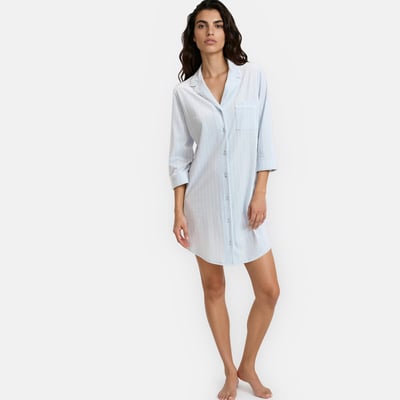 Chemise de nuit à rayures, en jersey pur coton ANNE WEYBURN