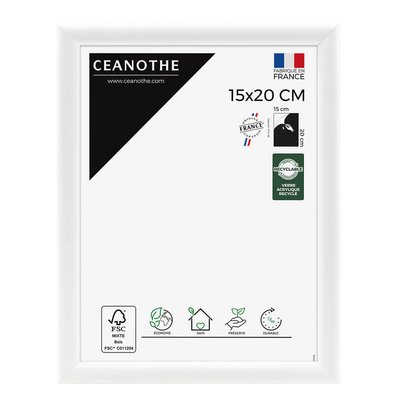 Cadre Photo Exposition 15x20 Cm Noir Bois Massif Fsc ESSENTIEL CEANOTHE