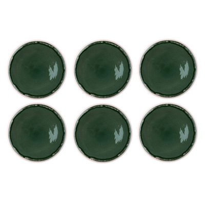 Lot de 6 assiettes plates en grès, OXYGEN BJORN