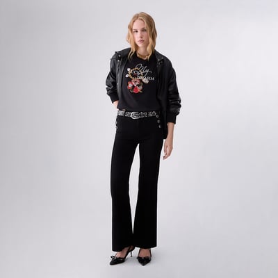 Jean flare avec boutons bijou LIU JO