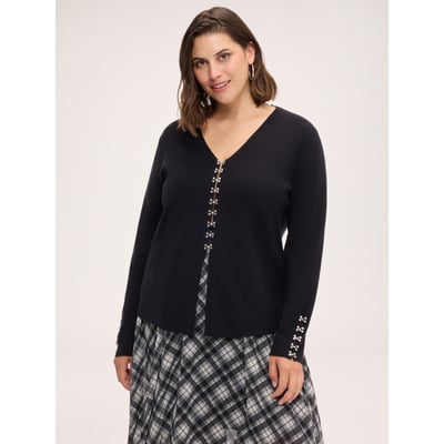 Cardigan avec applications métalliques FIORELLA RUBINO