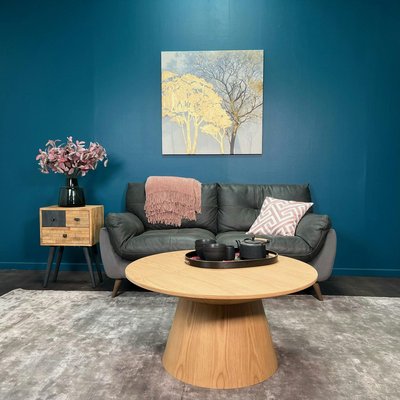 Table basse ronde en bois clair ø 90 cm VENETIE PIER IMPORT