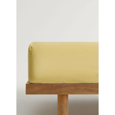 Drap-housse enfant coton lavé lit 90 cm MANGO HOME