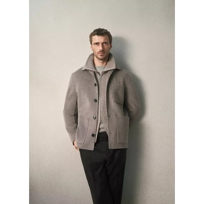 Manteau en mélange laine et cachemire à poches MANGO MAN