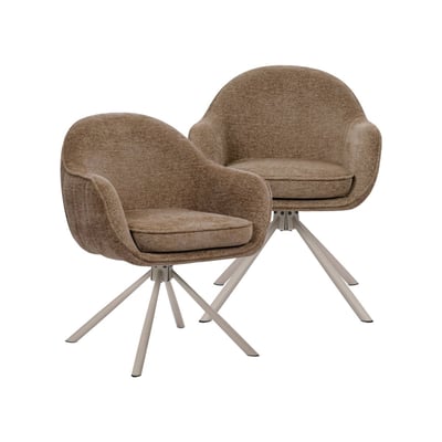Lot de 2 chaises en tissu FLORINE MADE IN MEUBLES 