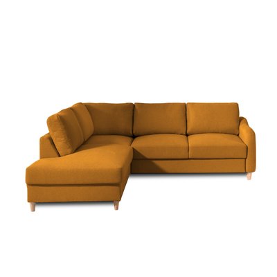 Canapé d'Angle Convertible en Tissu toucher cachemire 5 places - WILL LISA DESIGN