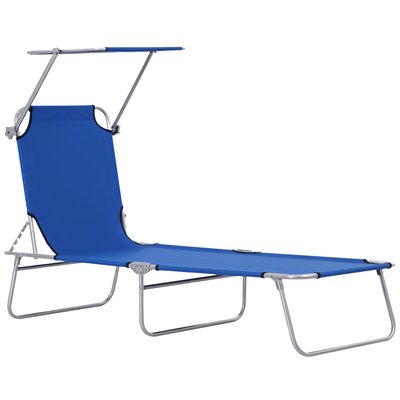 Chaise longue Métal Beige OUTSUNNY