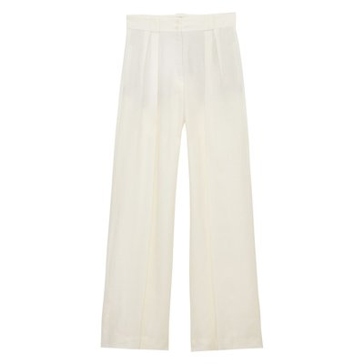 Pantalon Marlène en lin blanc INES DE LA FRESSANGE PARIS