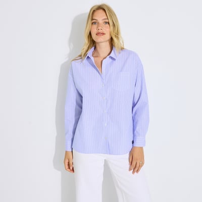 Chemise rayée à strass GRAIN DE MALICE