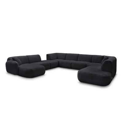 Canapé modulable 10 places en tissu chenille, ANDA BOBOCHIC