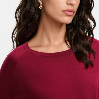 Fine Knit Crew Neck Jumper LA REDOUTE COLLECTIONS